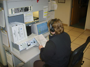Image of a National Weather Service employee using the CRS