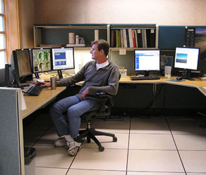 Image of a forecaster working in Juneau