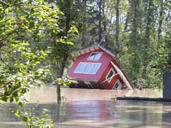 Image of flooding on Taku River