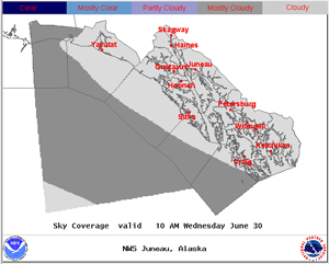 Image showing skycover in Southeast Alaska