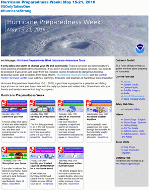 Hurricane Preparedness Web Site