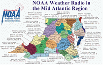 NOAA Weather Radio Map