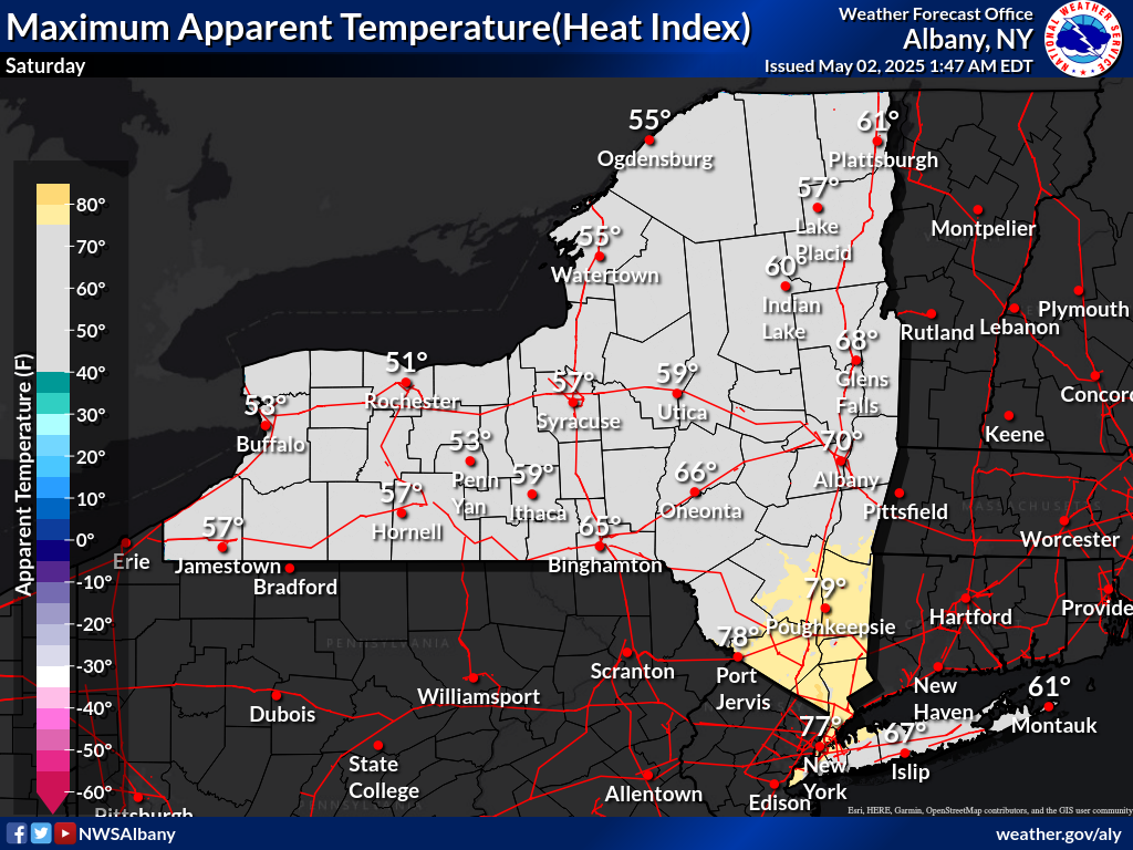 maximum heat index tomorrow