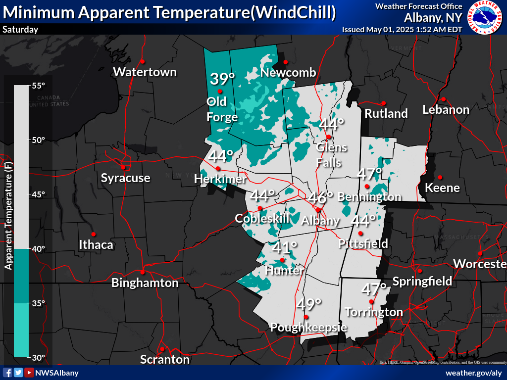 minimum wind chill Day 3