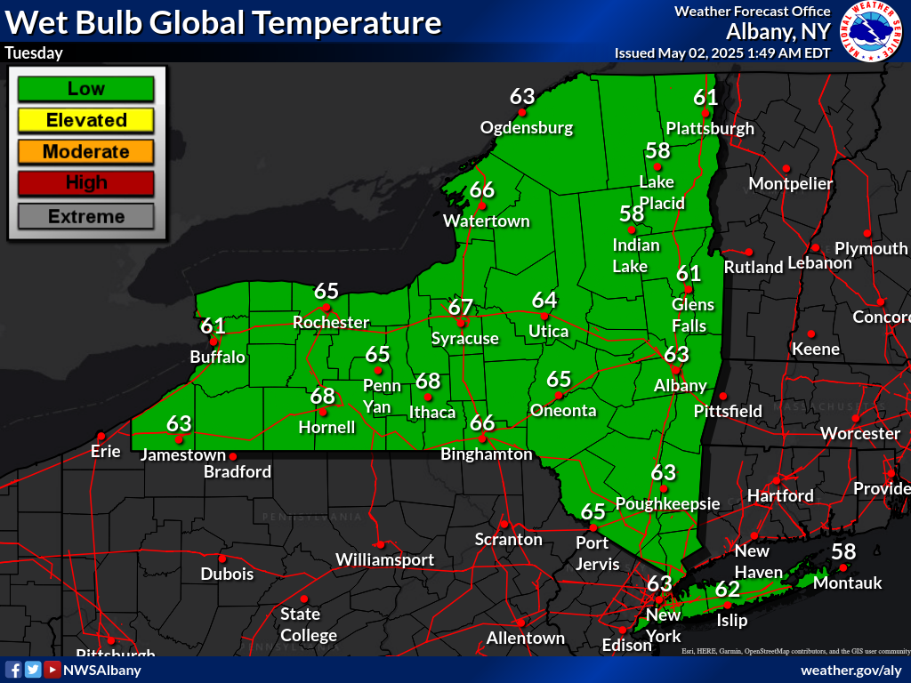 Maximum Wet Bulb Global Temperature Day 5