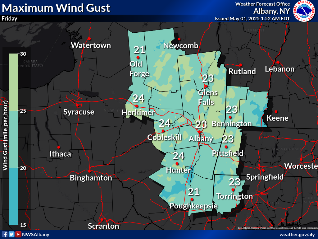 Max Wind Gust tomorrow