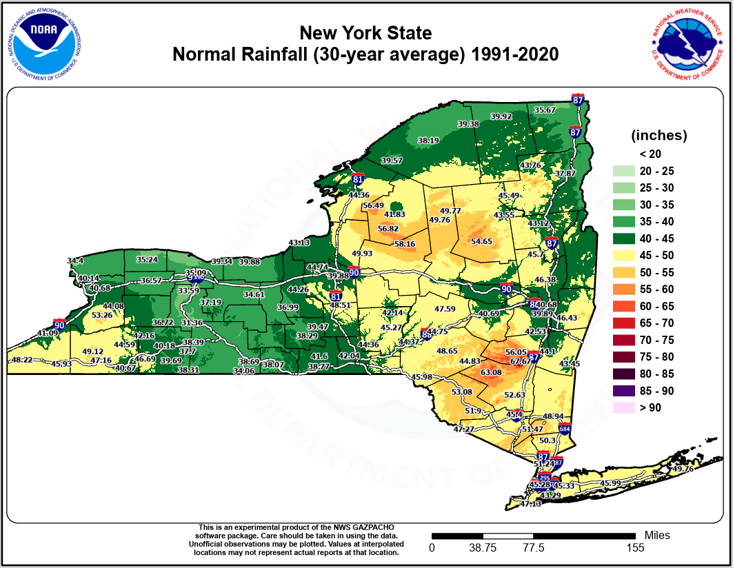 1991-2010 Annual Precipitation normals