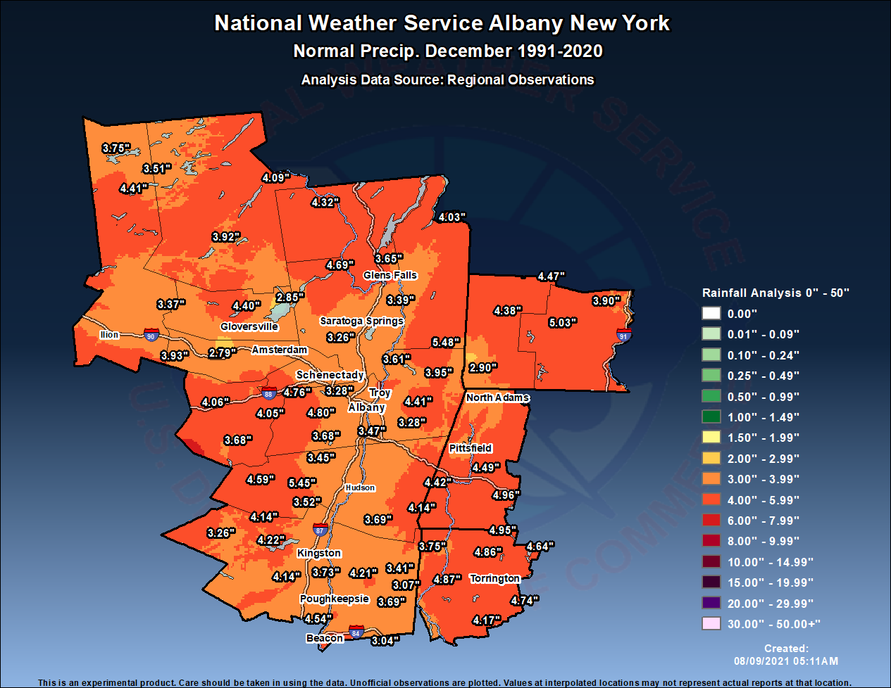 December normal precipitation 