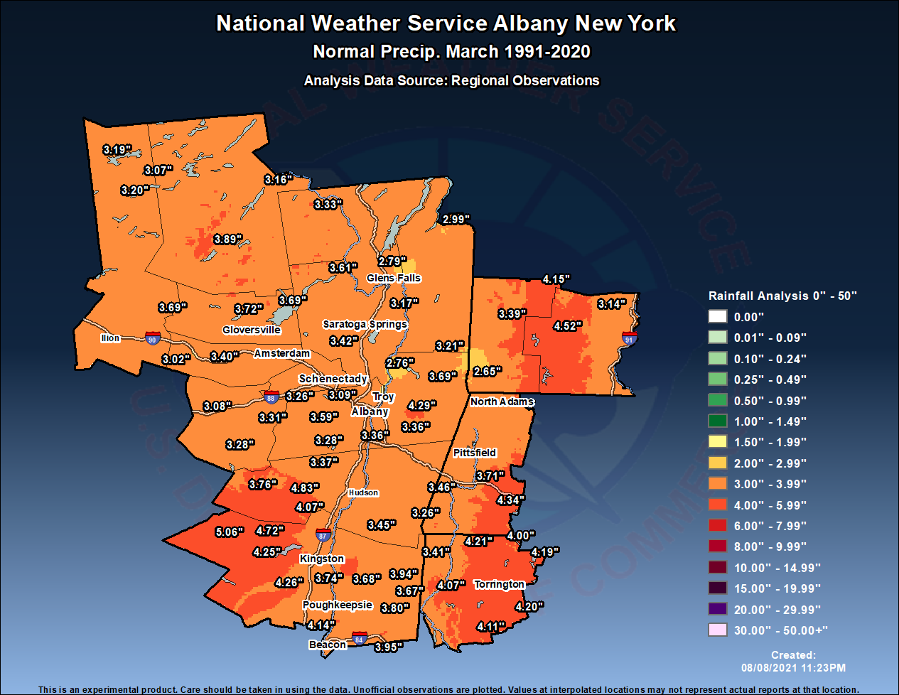 March normal precipitation 