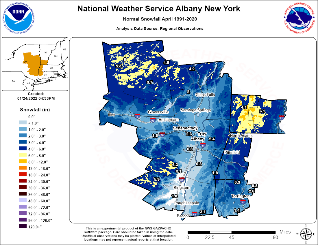  April normal snowfall 