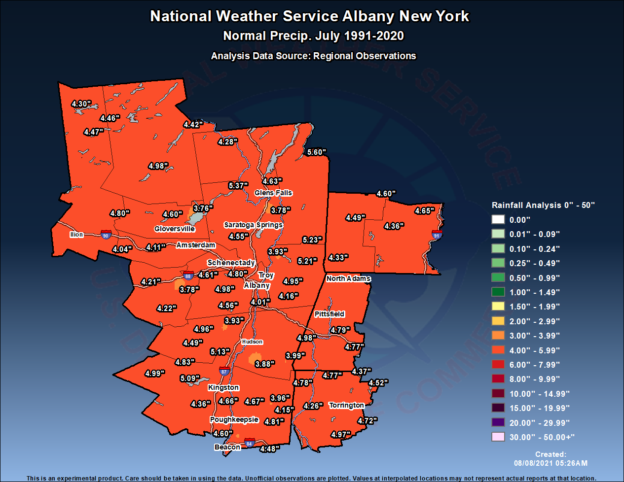 July normal precipitation 