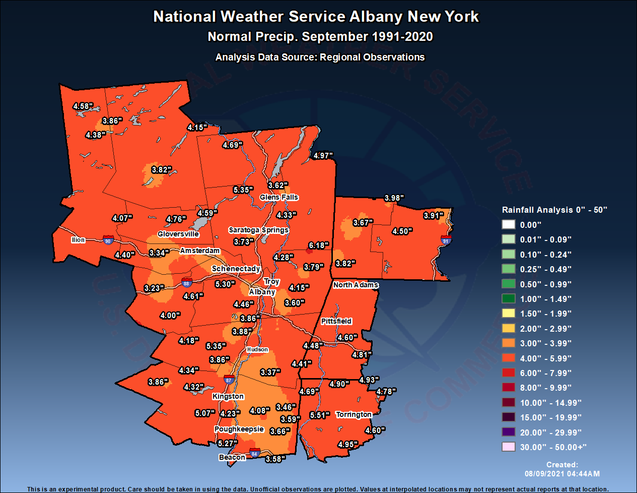 September normal precipitation 