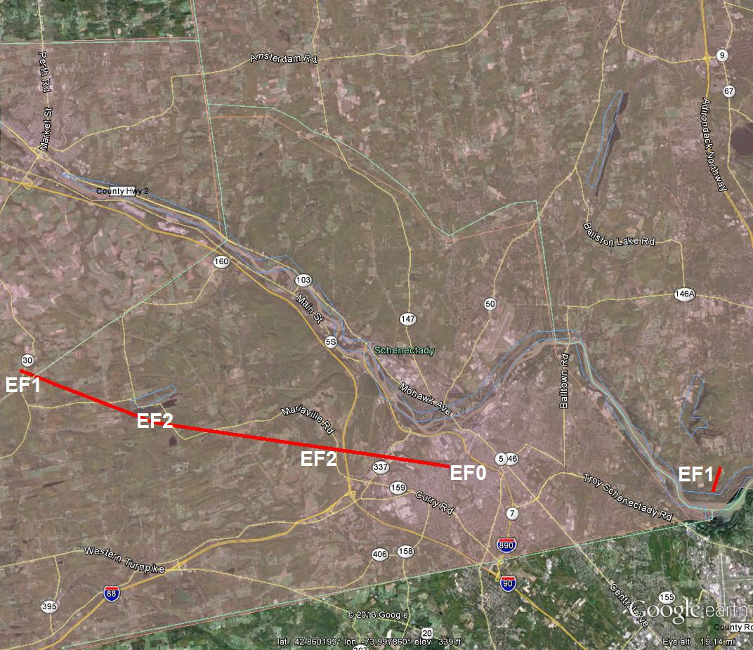 EF2 Tornado Touchdown - Montgomery & Schenectady Counties - May 29, 20131072 x 925