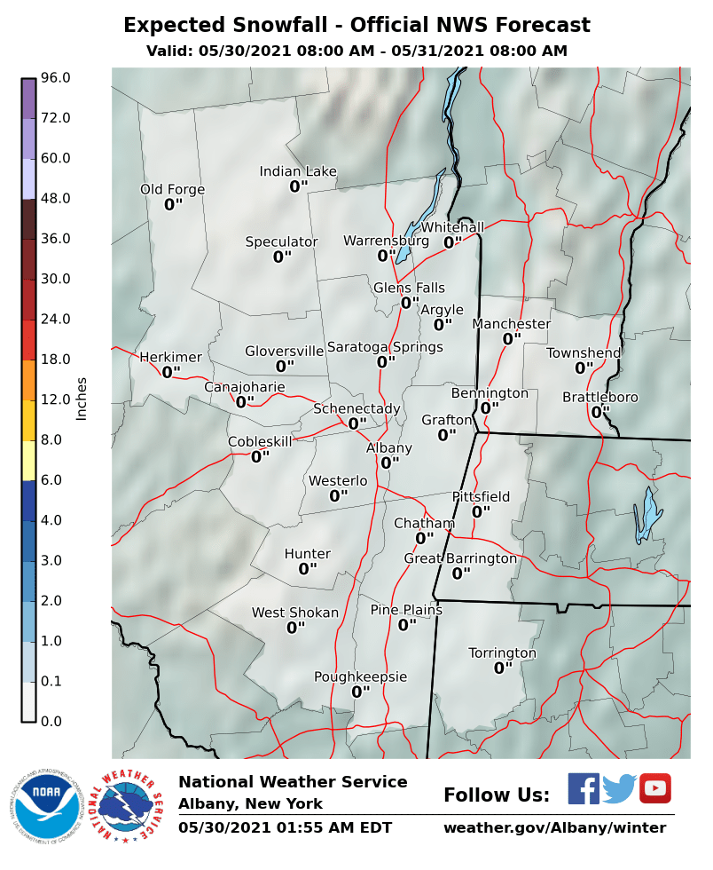 Most Likely Snow Accumulation (Point)