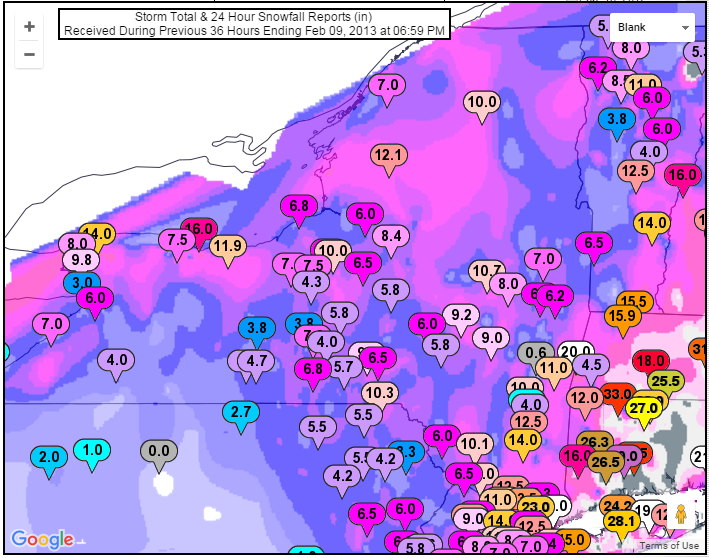 Latest snow report