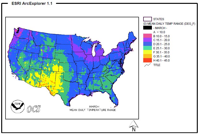 50 Degree Temperature Ranges