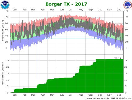 Borger climate graph 2016