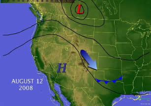 August 12 Weather Pattern