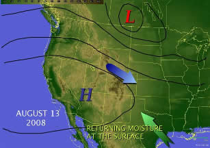 August 13 Weather Pattern