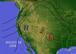 August 18 Weather Pattern