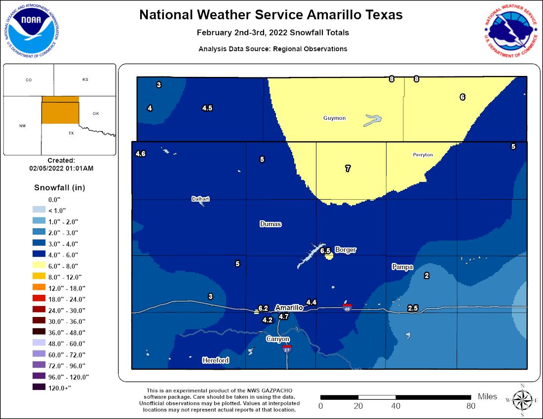 Snowfall Totals