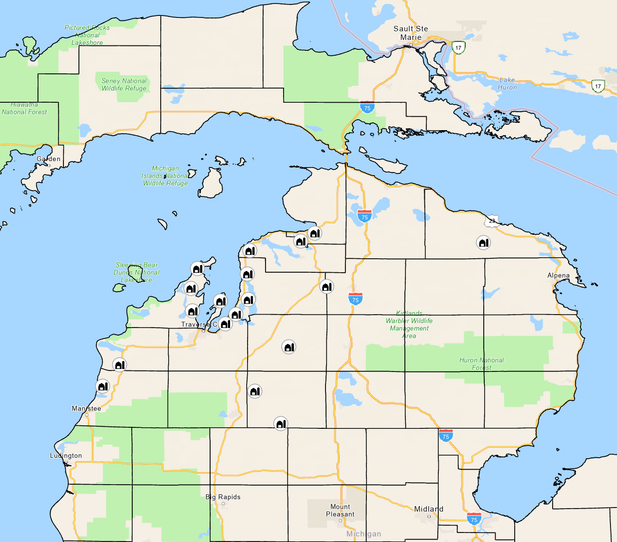 Ag Map with clickable points