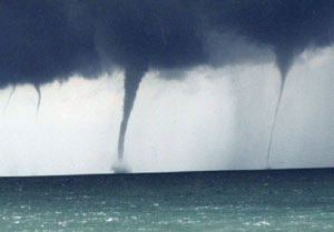 Waterspouts on Lake Huron