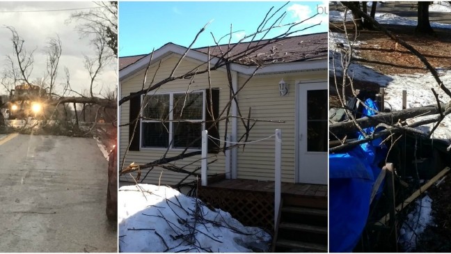 Strong winds cause wind damage in northern Michigan