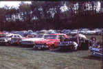 Destroyed cars at Lions Field in Charles City, IA