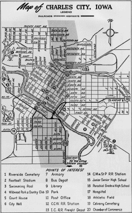 Track of Tornado through Charles City