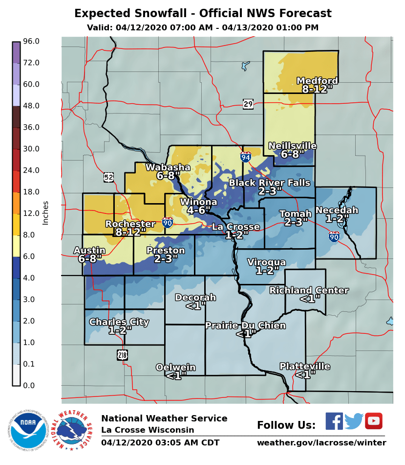 predicted snowfall