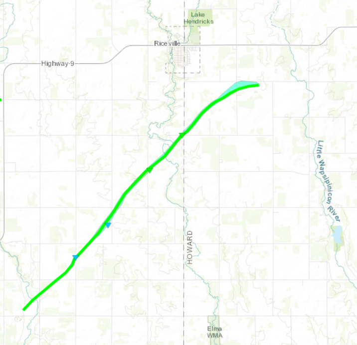 Riceville Track Map