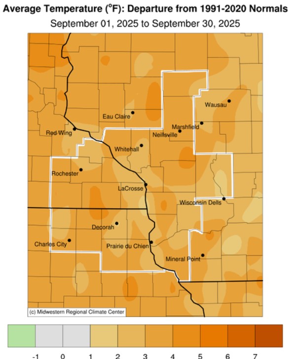 Autumn 2025 Temperature Anomalies