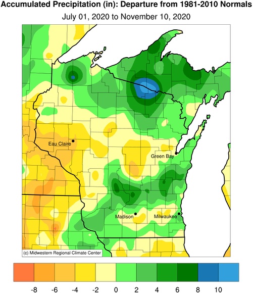 Dryness Continues in Some Areas