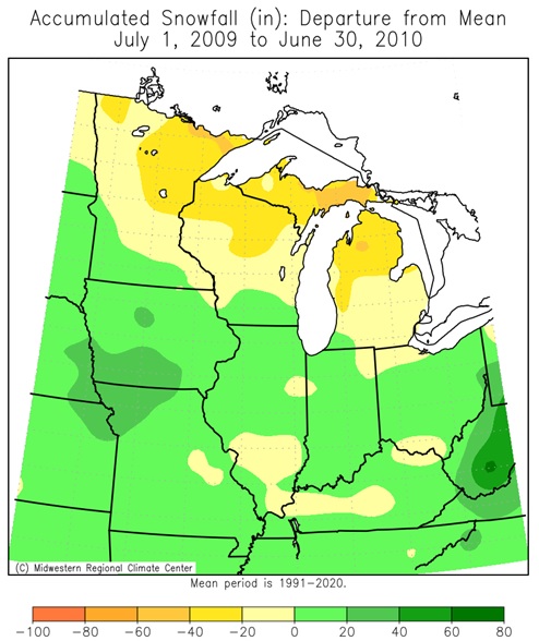 2009-10 Seasonal Snow Departures