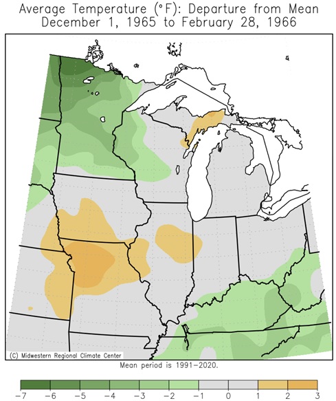 1965-66 Winter Temps Departures