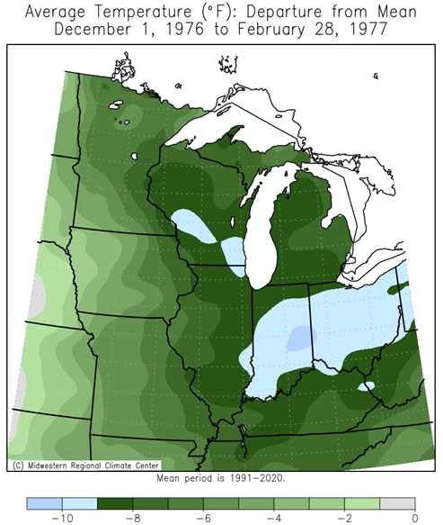 1976-77 Winter Temps Departures