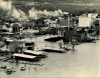 On April 16th, flood waters advance on Winona, MN.  An elaborate nine-mile dike system was built to protect the major businesses and residential areas of the city.
