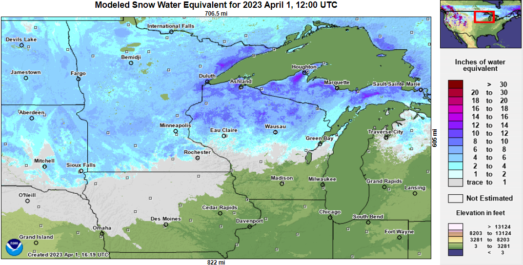 snow water equivalent april 1st
