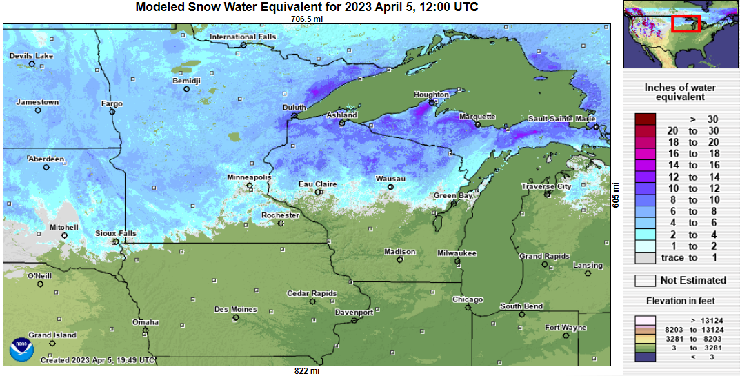 snow water equivalent april 5th