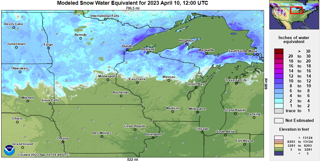 snow water equivalent april 10h