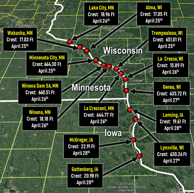 Mississippi River Crests Spring 2023