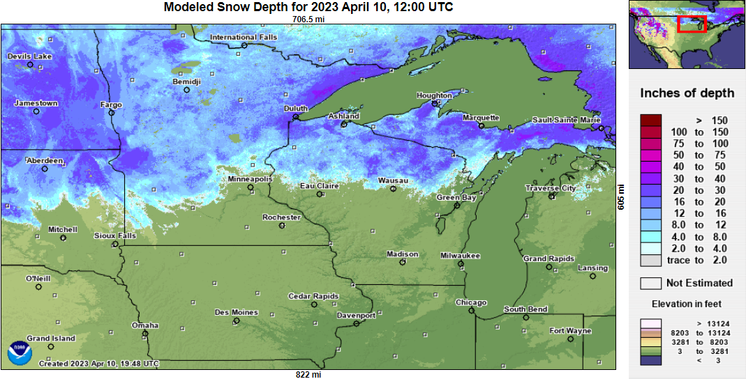 snow depth april 10th