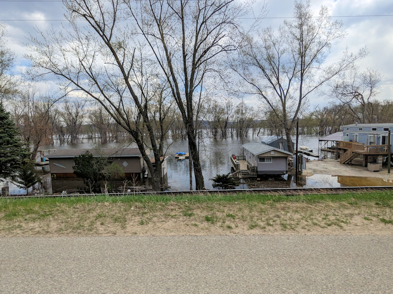 South of Harpers Ferry, IA flooding