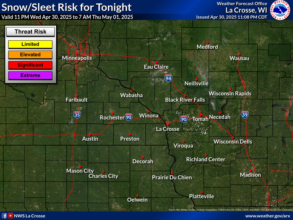 Day 1 snow sleet hazards