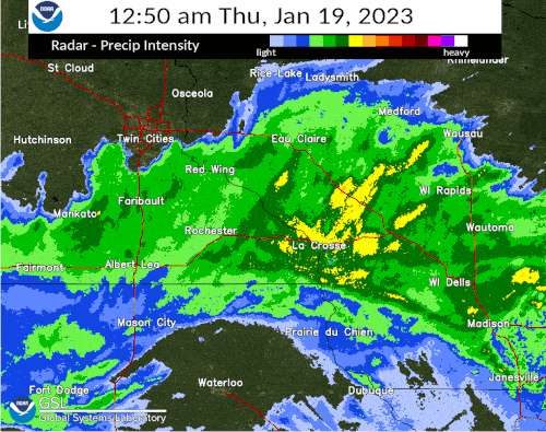 Radar from 1 am to 7 am
