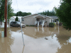 Flood waters in Bagley, WI