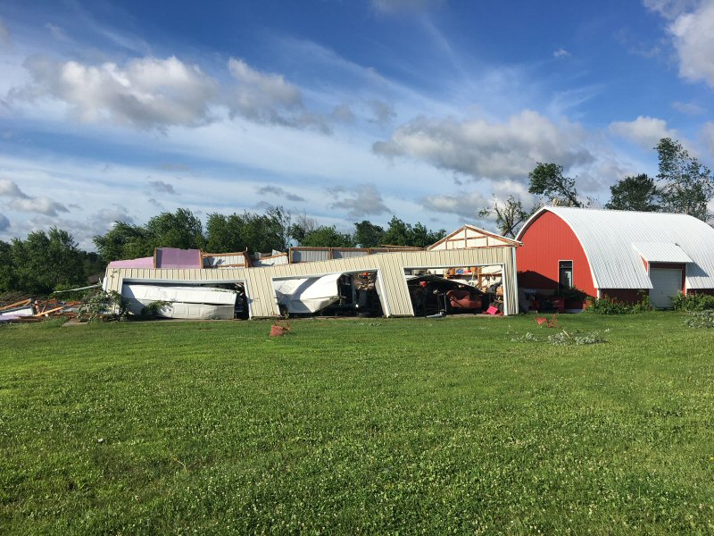 damage near Osseo