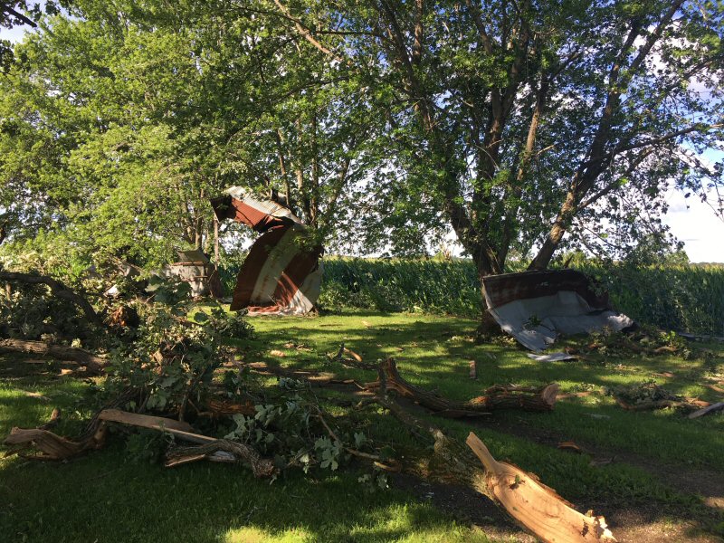 damage near Osseo