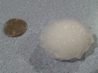 2 inch diameter Hail from Fountain MN